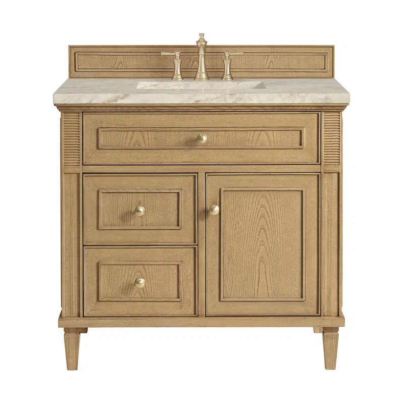 Lorelai 36" Single Vanity, Light Natural Oak, w/ 3 CM Tajnar Eclos Top