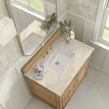 Lorelai 36" Single Vanity, Light Natural Oak, w/ 3 CM Tajnar Eclos Top