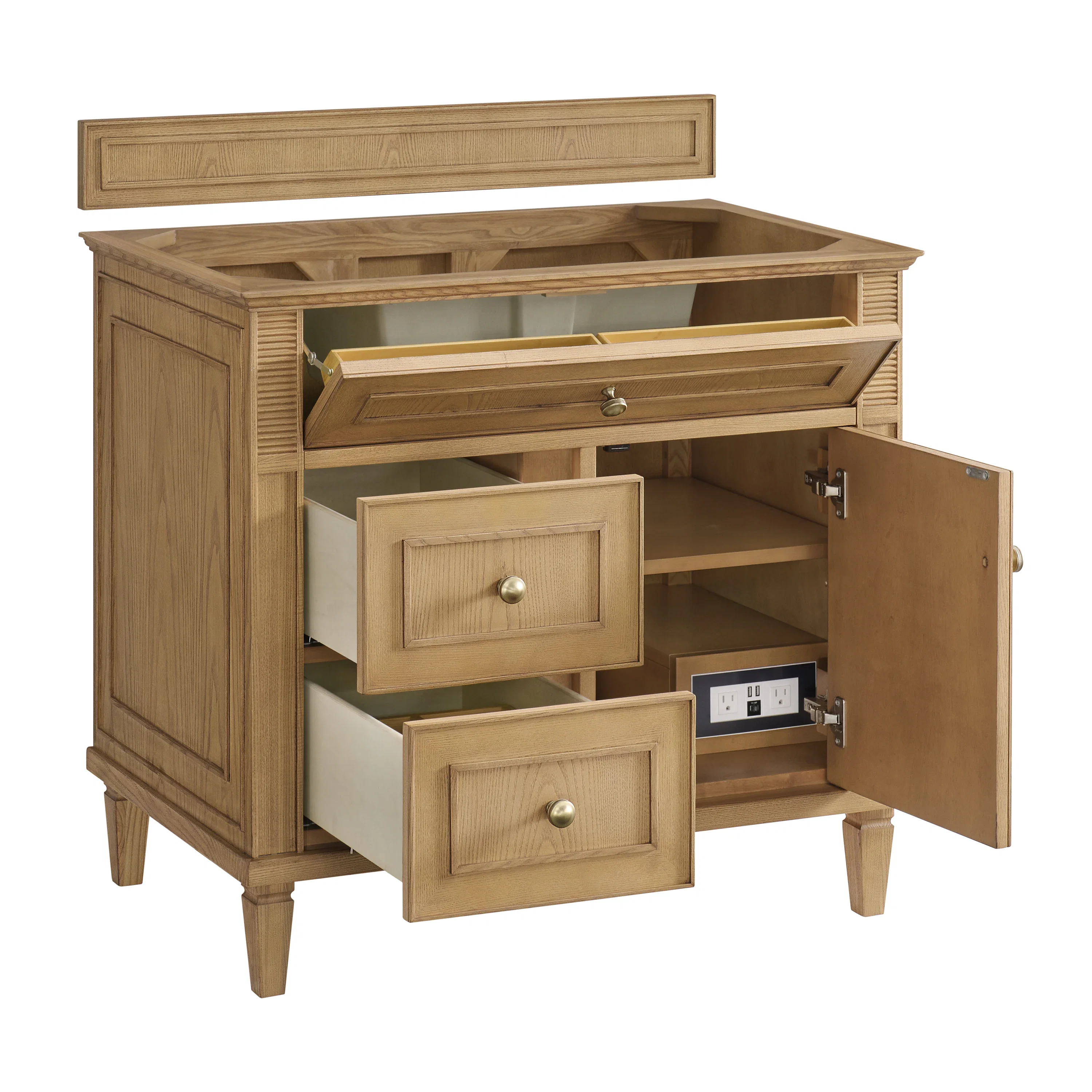 Lorelai 36" Single Vanity, Light Natural Oak