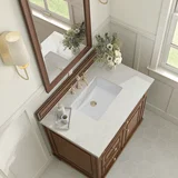 Lorelai 36" Single Vanity, Mid-Century Walnut w/ 3 CM Lime Delight Silestone Top