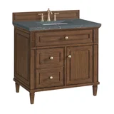 Lorelai 36" Single Vanity, Mid-Century Walnut w/ 3 CM Parisien Bleu Silestone Top