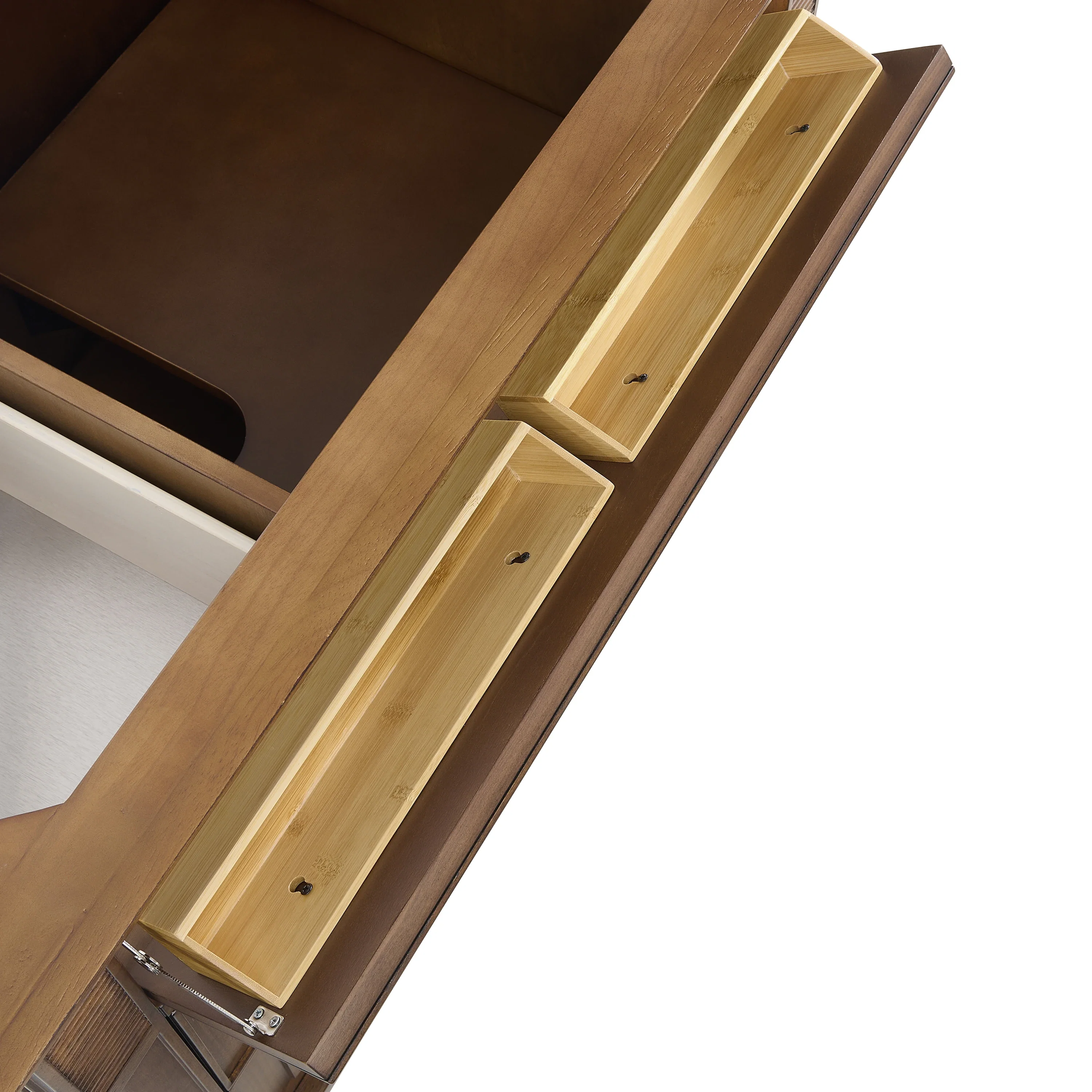Lorelai 36" Single Vanity, Mid-Century Walnut, w/ 3 CM Phantome Eclos Top