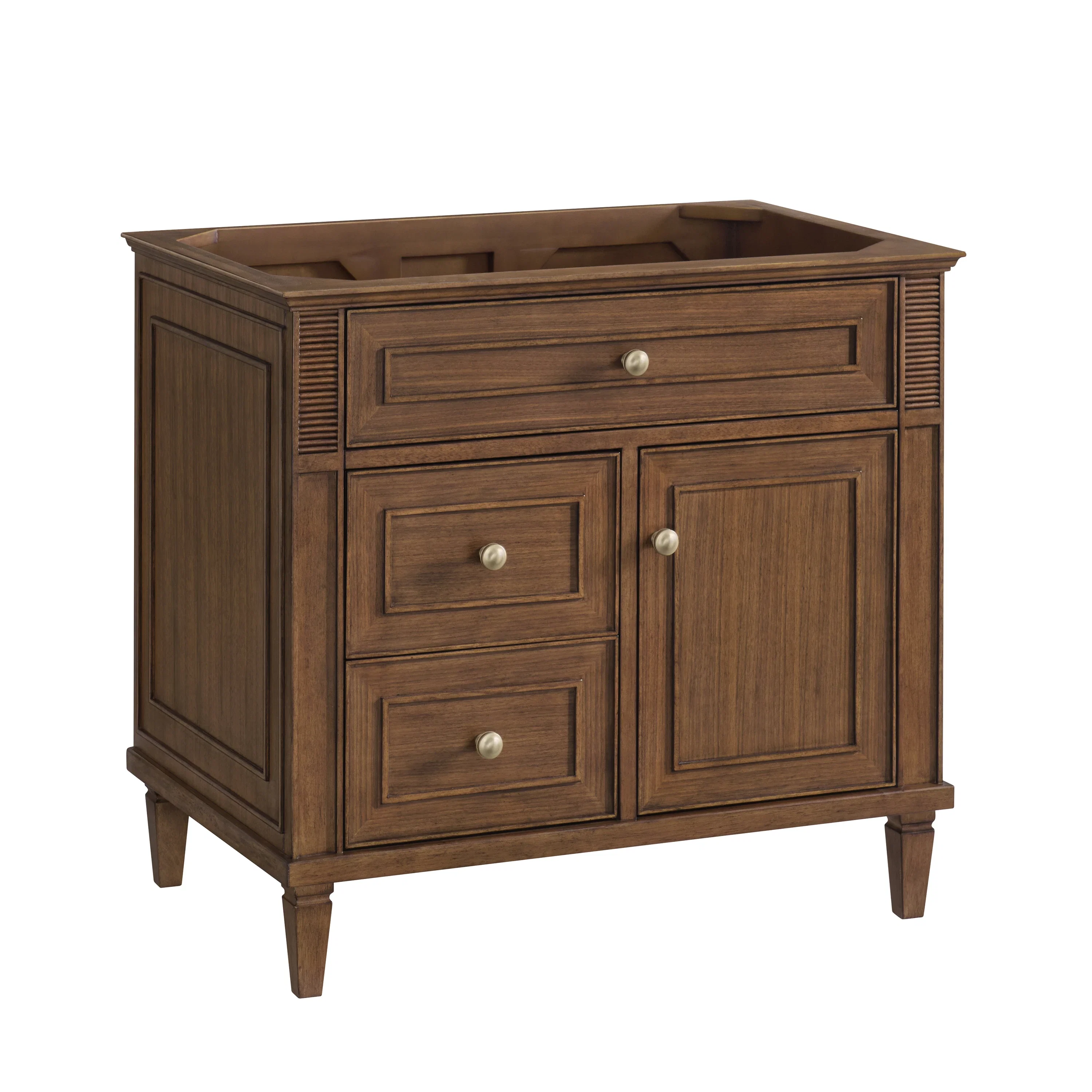 Lorelai 36" Single Vanity, Mid-Century Walnut, w/ 3 CM Phantome Eclos Top