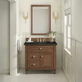 Lorelai 36" Single Vanity, Mid-Century Walnut, w/ 3 CM Phantome Eclos Top