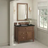 Lorelai 36" Single Vanity, Mid-Century Walnut, w/ 3 CM Phantome Eclos Top