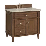 Lorelai 36" Single Vanity, Mid-Century Walnut, w/ 3 CM Tajnar Eclos Top