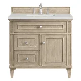 Lorelai 36" Single Vanity, Whitewashed Oak w/ 3 CM Lime Delight Silestone Top
