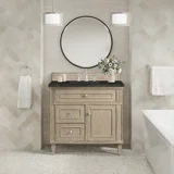 Lorelai 36" Single Vanity, Whitewashed Oak, w/ 3 CM Phantome Eclos Top