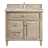 Lorelai 36" Single Vanity, Whitewashed Oak, w/ 3 CM Tajnar Eclos Top