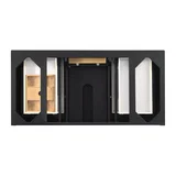 Lorelai 48" Single Vanity, Black Onyx w/ 3 CM Charcoal Soapstone Silestone Top