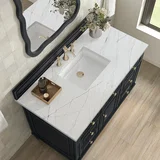 Lorelai 48" Single Vanity, Black Onyx w/ 3 CM Ethereal Noctis Silestone Top