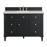 Lorelai 48" Single Vanity, Black Onyx w/ 3 CM Lime Delight Silestone Top