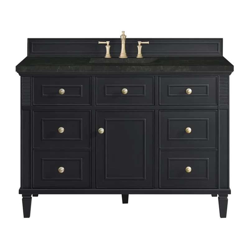 Lorelai 48" Single Vanity, Black Onyx, w/ 3 CM Phantome Eclos Top