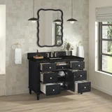 Lorelai 48" Single Vanity, Black Onyx, w/ 3 CM Phantome Eclos Top