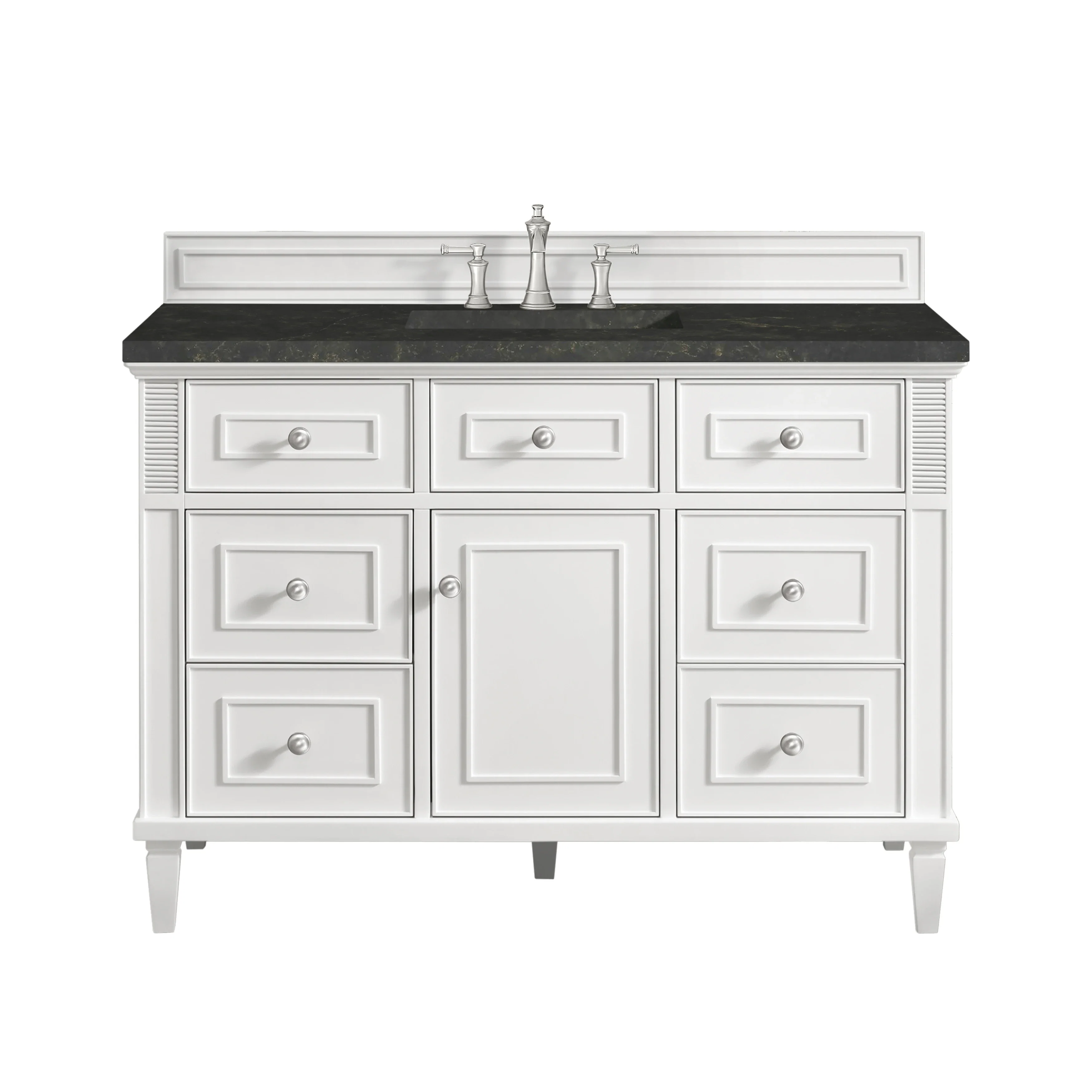Lorelai 48" Single Vanity, Bright White, w/ 3 CM Phantome Eclos Top