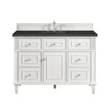 Lorelai 48" Single Vanity, Bright White, w/ 3 CM Phantome Eclos Top