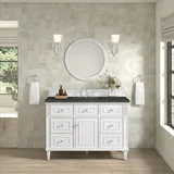 Lorelai 48" Single Vanity, Bright White, w/ 3 CM Phantome Eclos Top
