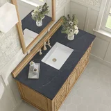 Lorelai 48" Single Vanity, Light Natural Oak w/ 3 CM Charcoal Soapstone Silestone Top