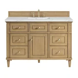 Lorelai 48" Single Vanity, Light Natural Oak w/ 3 CM Ethereal Noctis Silestone Top
