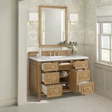 Lorelai 48" Single Vanity, Light Natural Oak w/ 3 CM Ethereal Noctis Silestone Top