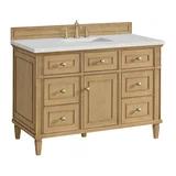Lorelai 48" Single Vanity, Light Natural Oak w/ 3 CM Lime Delight Silestone Top