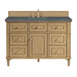 Lorelai 48" Single Vanity, Light Natural Oak w/ 3 CM Parisien Bleu Silestone Top