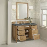 Lorelai 48" Single Vanity, Light Natural Oak w/ 3 CM Parisien Bleu Silestone Top