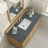 Lorelai 48" Single Vanity, Light Natural Oak w/ 3 CM Parisien Bleu Silestone Top