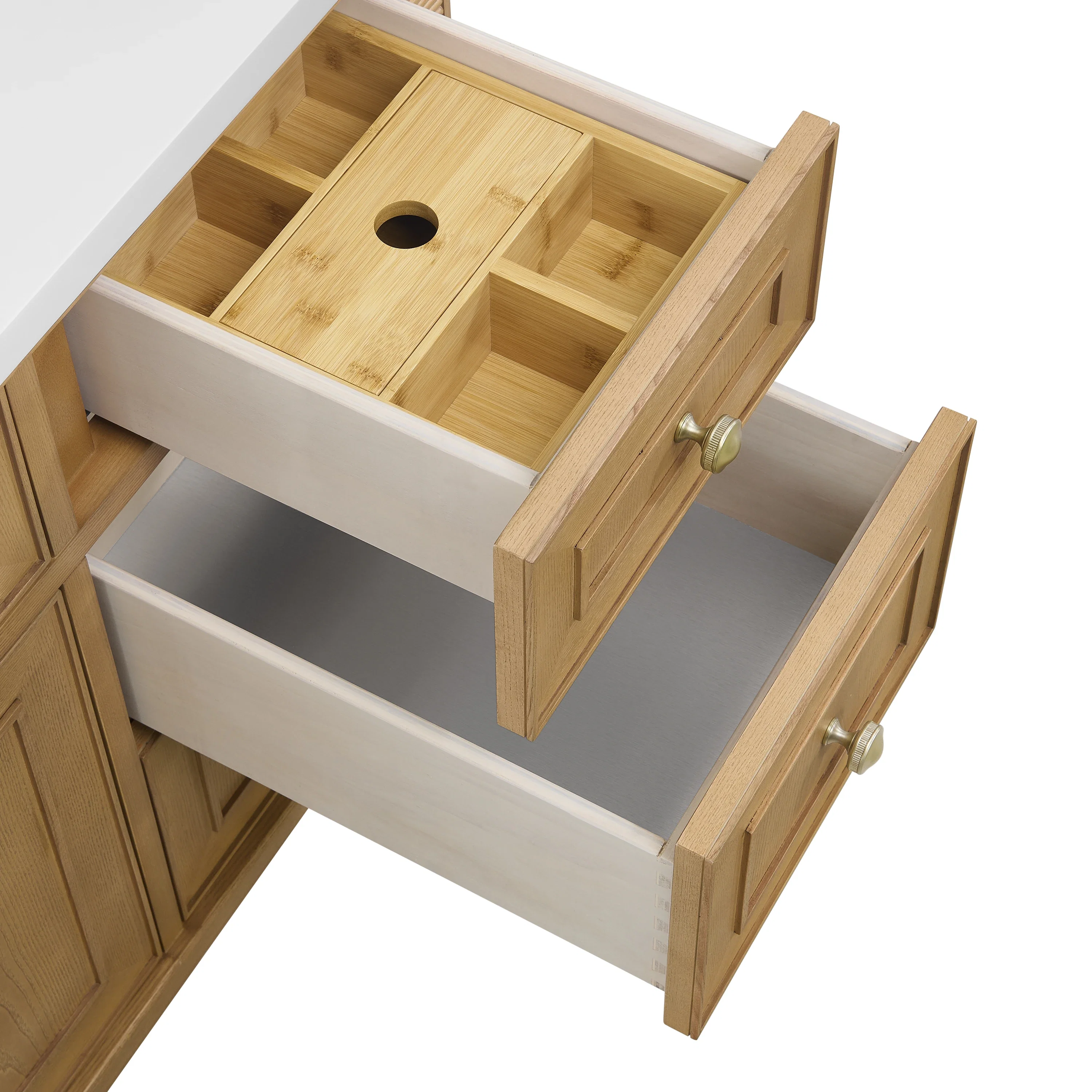 Lorelai 48" Single Vanity, Light Natural Oak, w/ 3 CM Phantome Eclos Top
