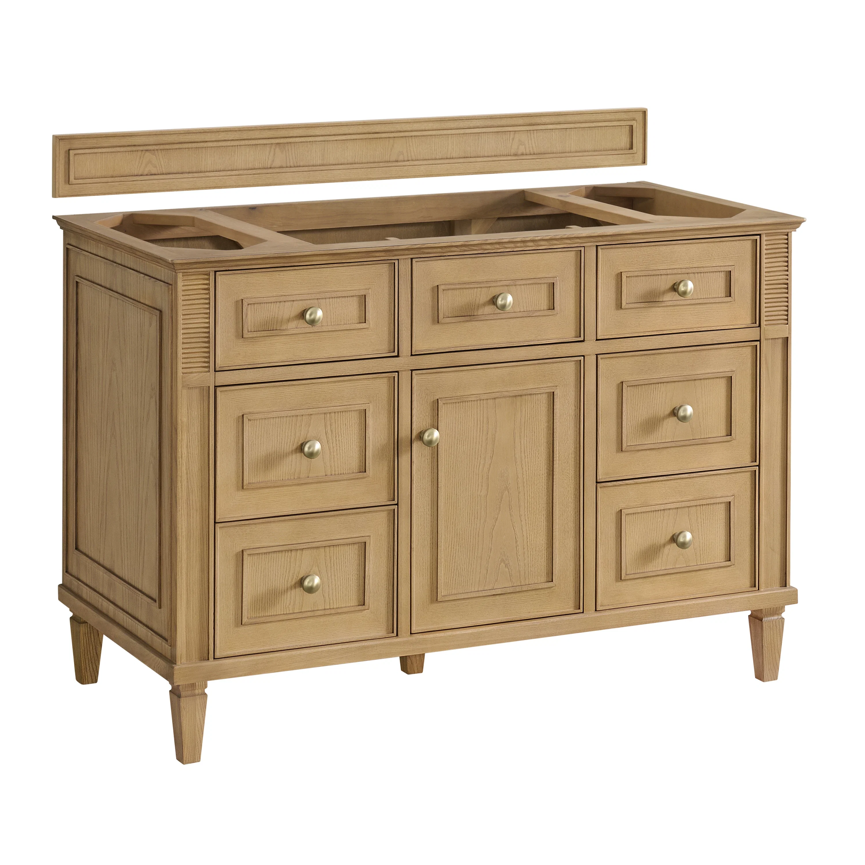 Lorelai 48" Single Vanity, Light Natural Oak, w/ 3 CM Tajnar Eclos Top