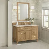 Lorelai 48" Single Vanity, Light Natural Oak, w/ 3 CM Tajnar Eclos Top