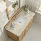 Lorelai 48" Single Vanity, Light Natural Oak, w/ 3 CM Tajnar Eclos Top