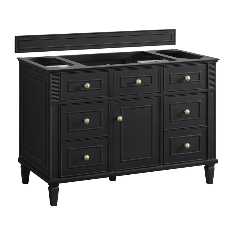 Lorelai 48" Single Vanity, Black Onyx