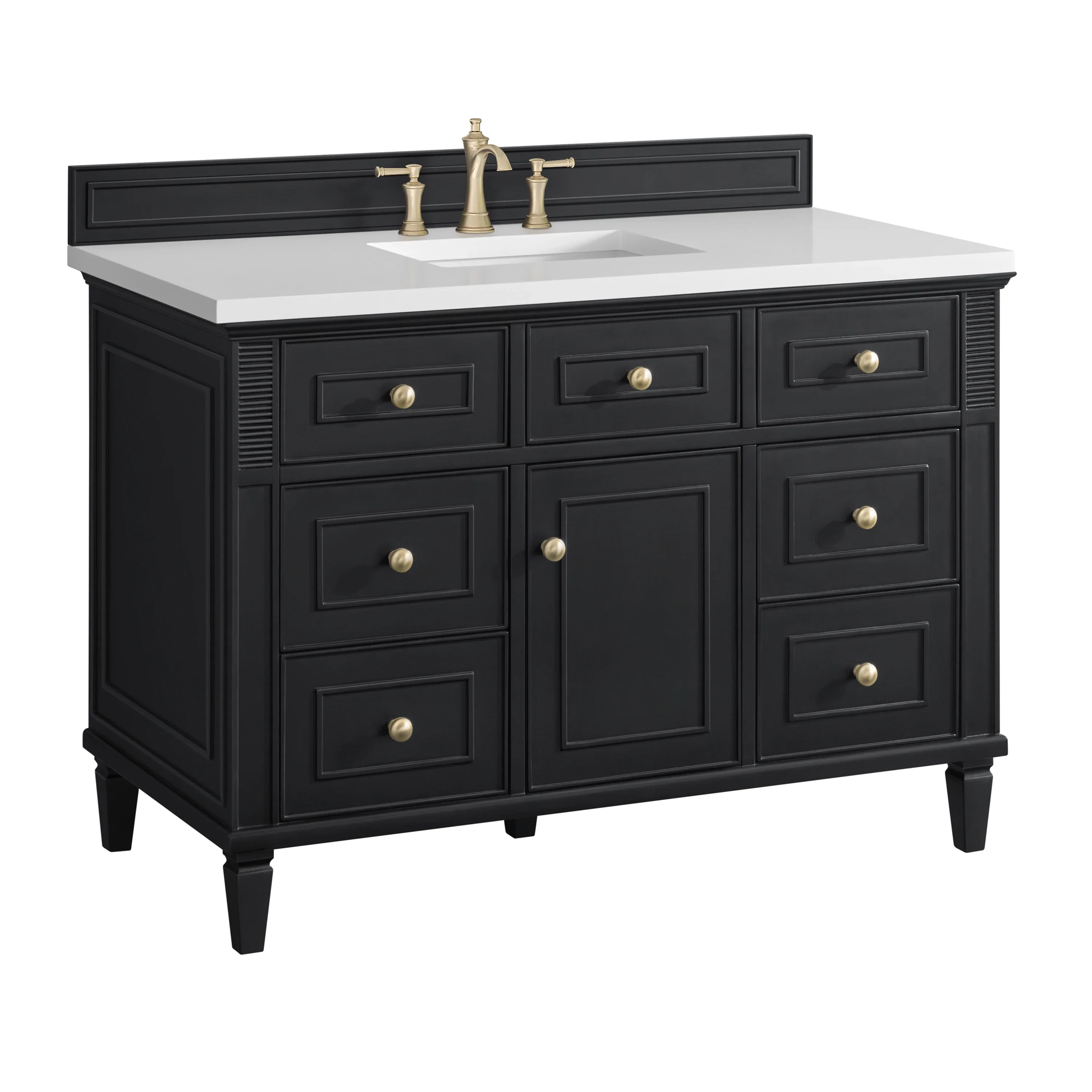 Lorelai 48" Single Vanity, Black Onyx