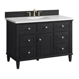 Lorelai 48" Single Vanity, Black Onyx