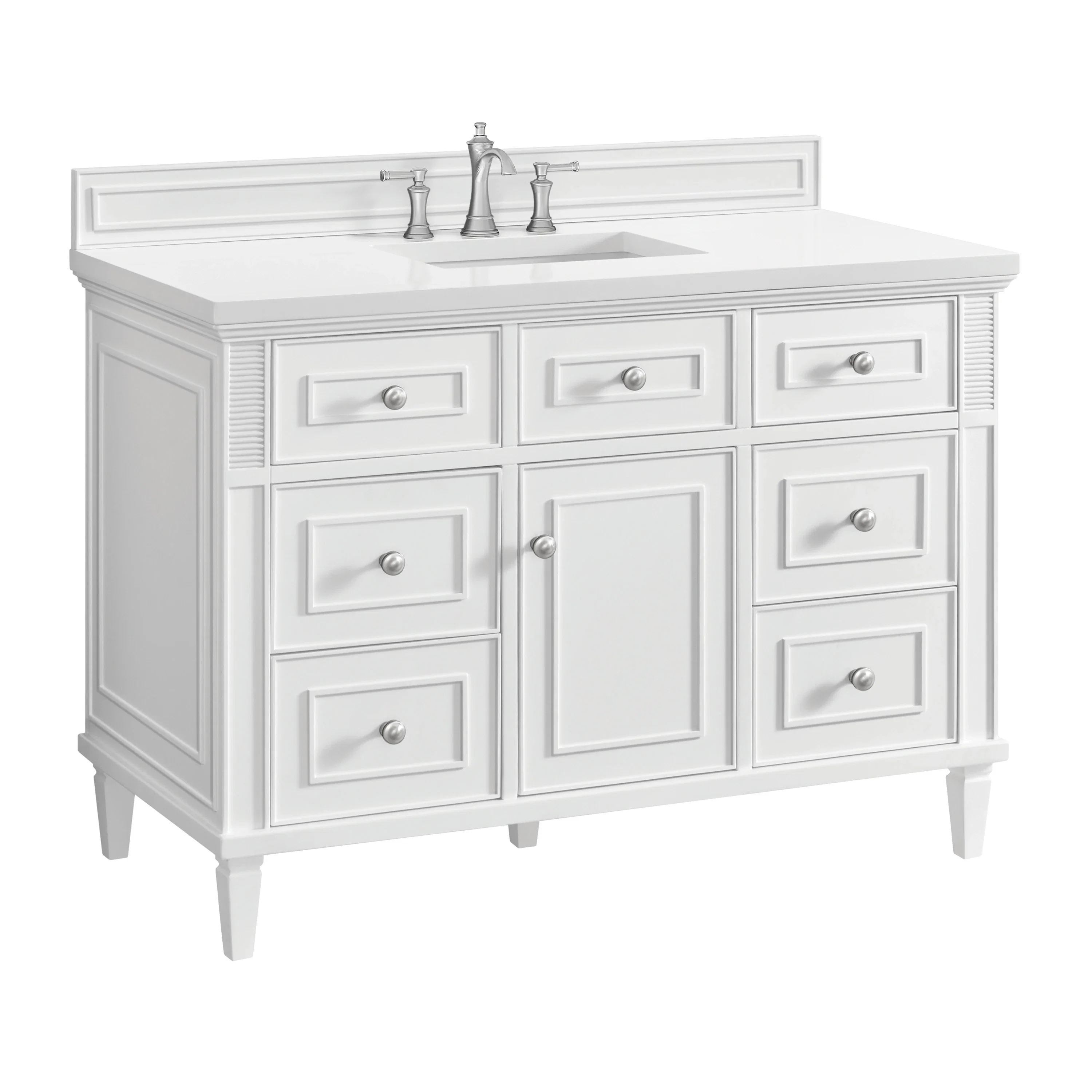 Lorelai 48" Single Vanity, Bright White