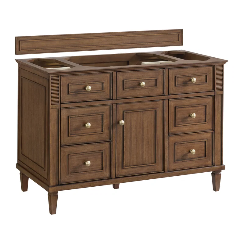 Lorelai 48" Single Vanity, Mid-Century Walnut