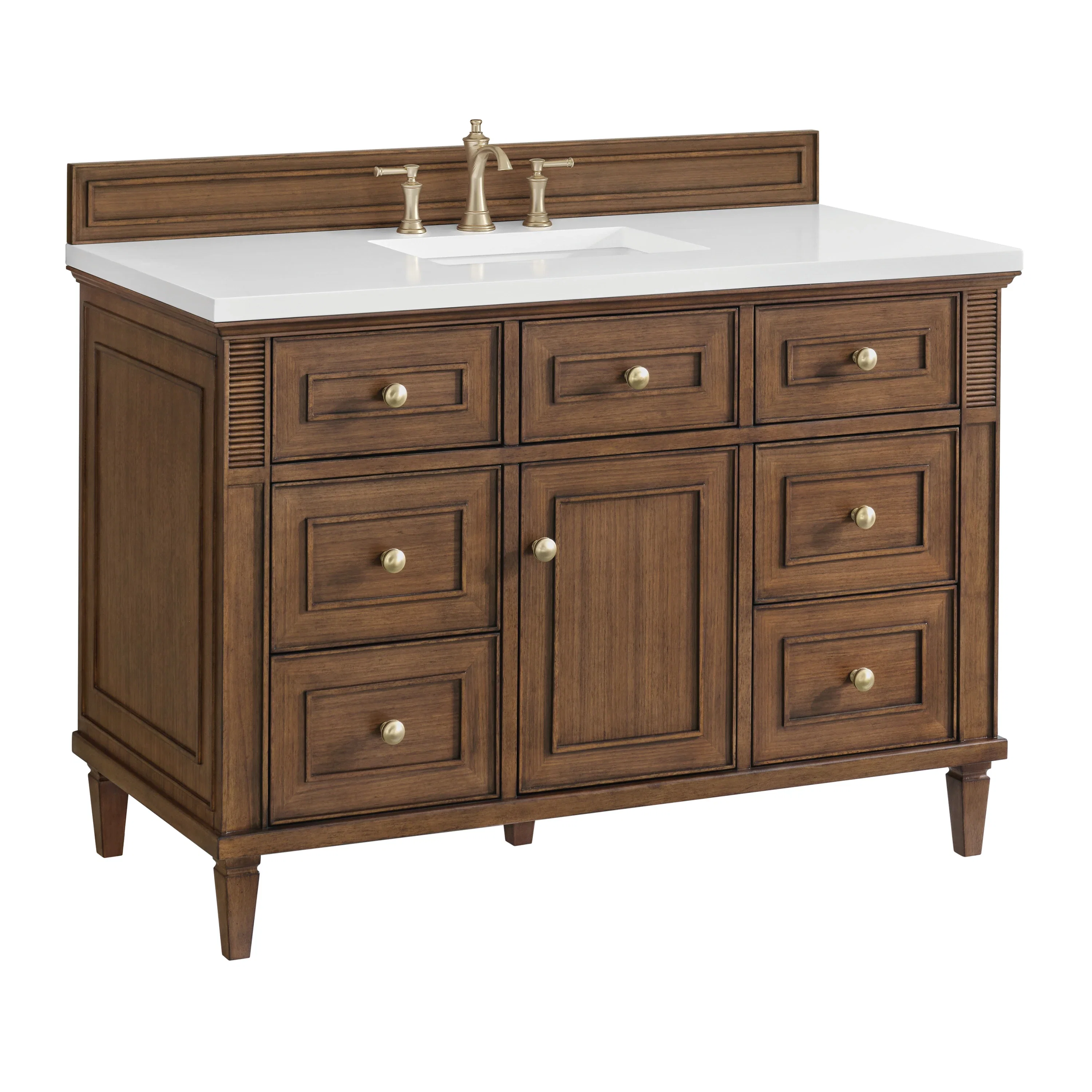 Lorelai 48" Single Vanity, Mid-Century Walnut