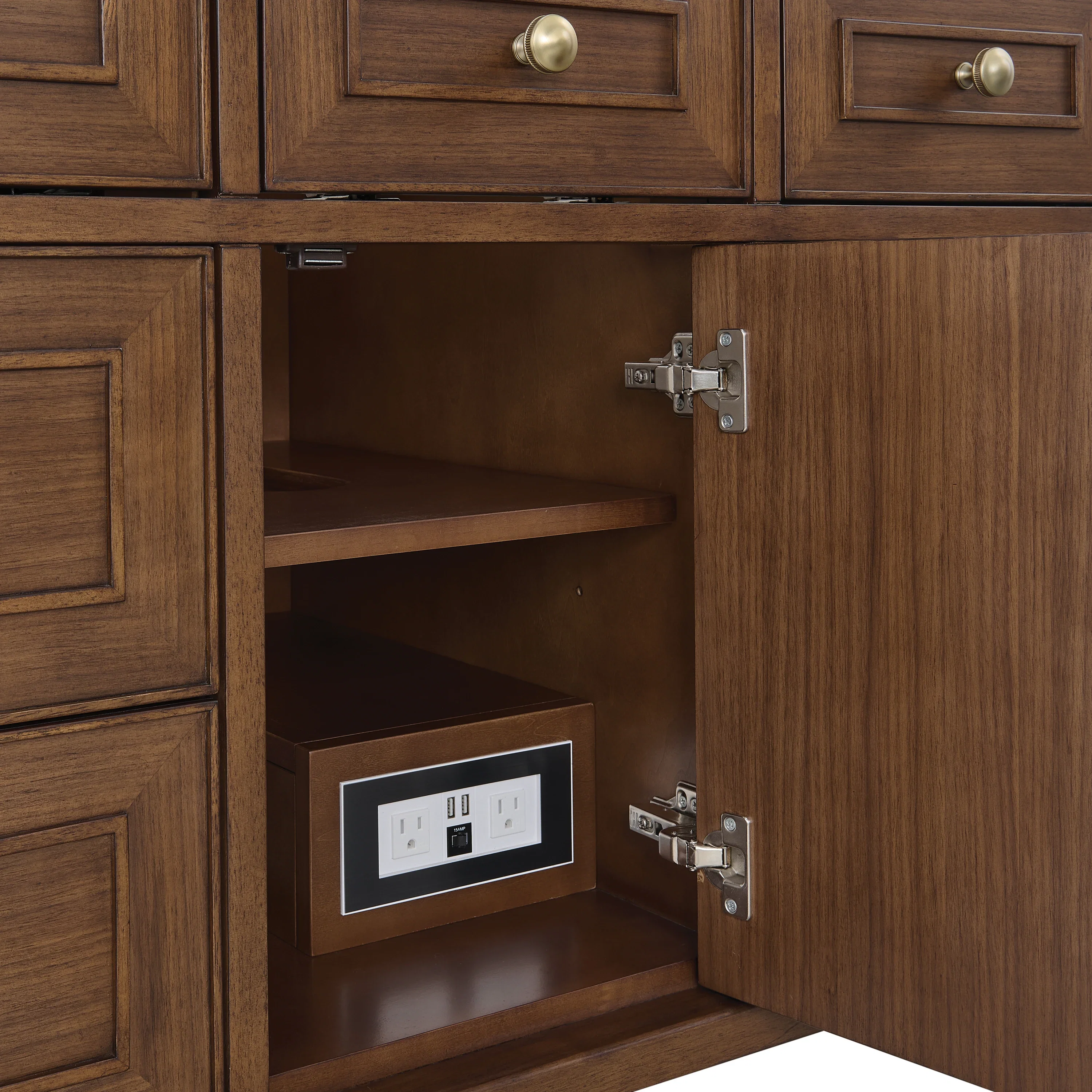 Lorelai 48" Single Vanity, Mid-Century Walnut