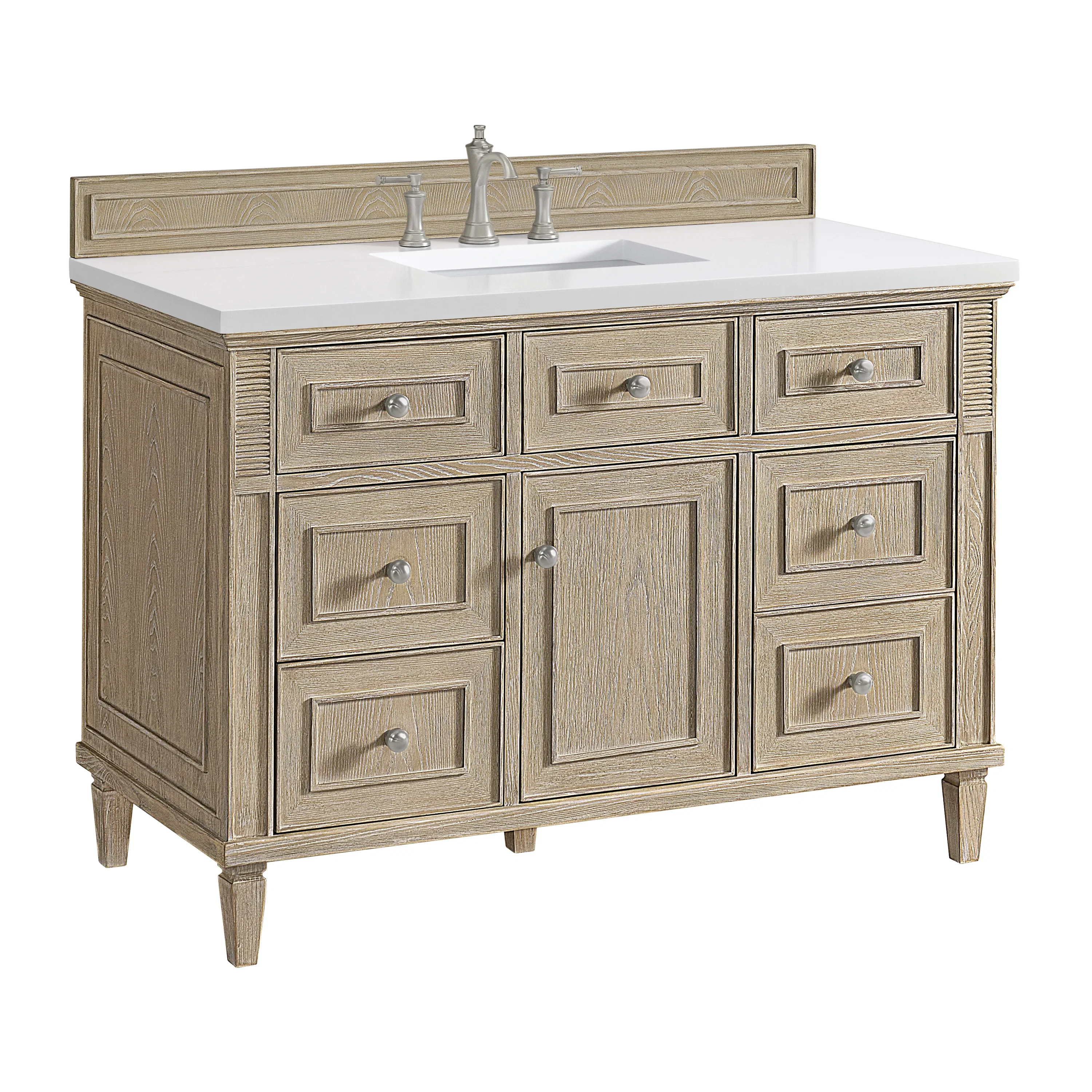 Lorelai 48" Single Vanity, Whitewashed Oak