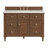 Lorelai 48" Single Vanity, Mid-Century Walnut w/ 3 CM Lime Delight Silestone Top