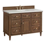 Lorelai 48" Single Vanity, Mid-Century Walnut w/ 3 CM Lime Delight Silestone Top
