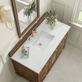 Lorelai 48" Single Vanity, Mid-Century Walnut w/ 3 CM Lime Delight Silestone Top