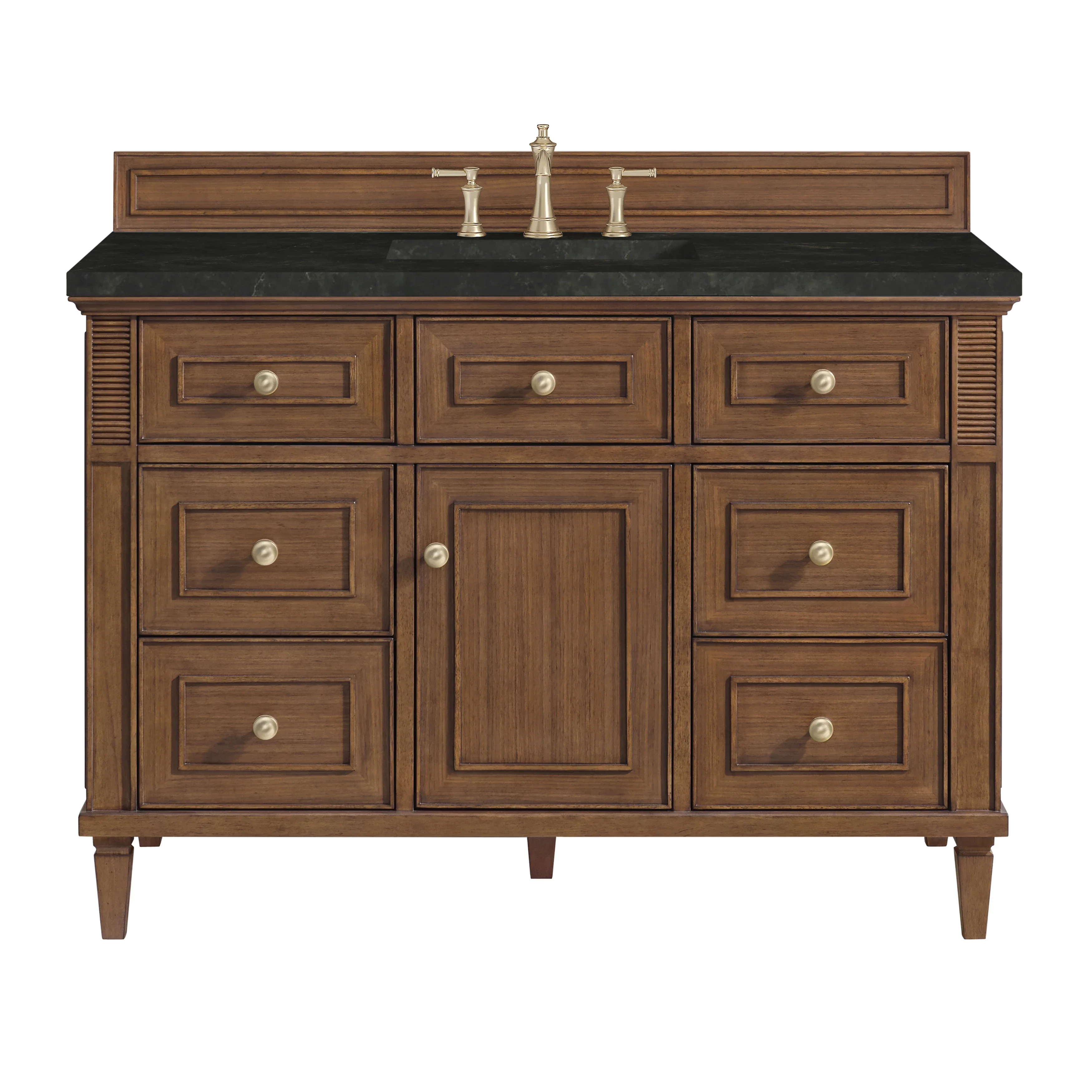 Lorelai 48" Single Vanity, Mid-Century Walnut, w/ 3 CM Phantome Eclos Top