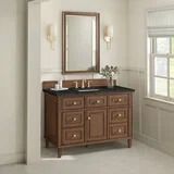 Lorelai 48" Single Vanity, Mid-Century Walnut, w/ 3 CM Phantome Eclos Top