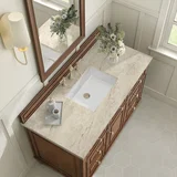 Lorelai 48" Single Vanity, Mid-Century Walnut, w/ 3 CM Tajnar Eclos Top
