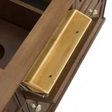 Lorelai 48" Single Vanity, Mid-Century Walnut w/ 3 CM Eternal Jasmine Pearl Silestone Top w/FreePower Wireless Charger