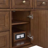 Lorelai 48" Single Vanity, Mid-Century Walnut, w/ 3 CM Siberian Silestone Top w/FreePower Wireless Charger