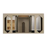 Lorelai 48" Single Vanity, Whitewashed Oak w/ 3 CM Carrara White Marble Top