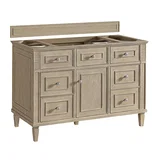 Lorelai 48" Single Vanity, Whitewashed Oak w/ 3 CM Lime Delight Silestone Top